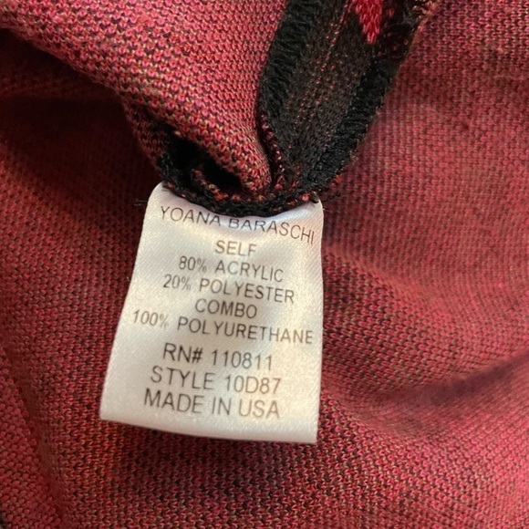 YOANA Baraschi Dress Floral Knot Faux Leather Sleeveless colorbock Sz M - Picture 9 of 9